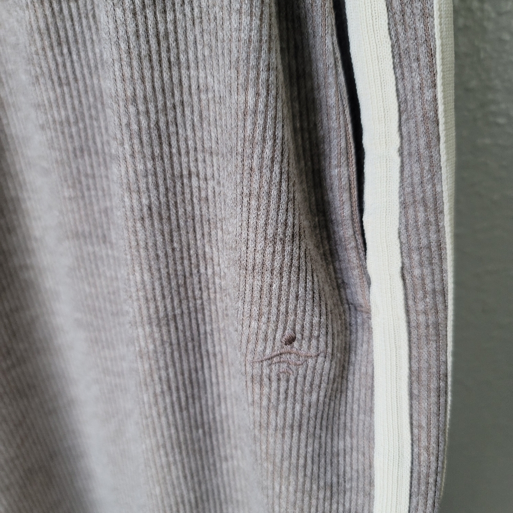 Halara Ribbed High Waisted Tummy Control Wide Leg Pants Size XLarge In Taupe NEW - Picture 9 of 12